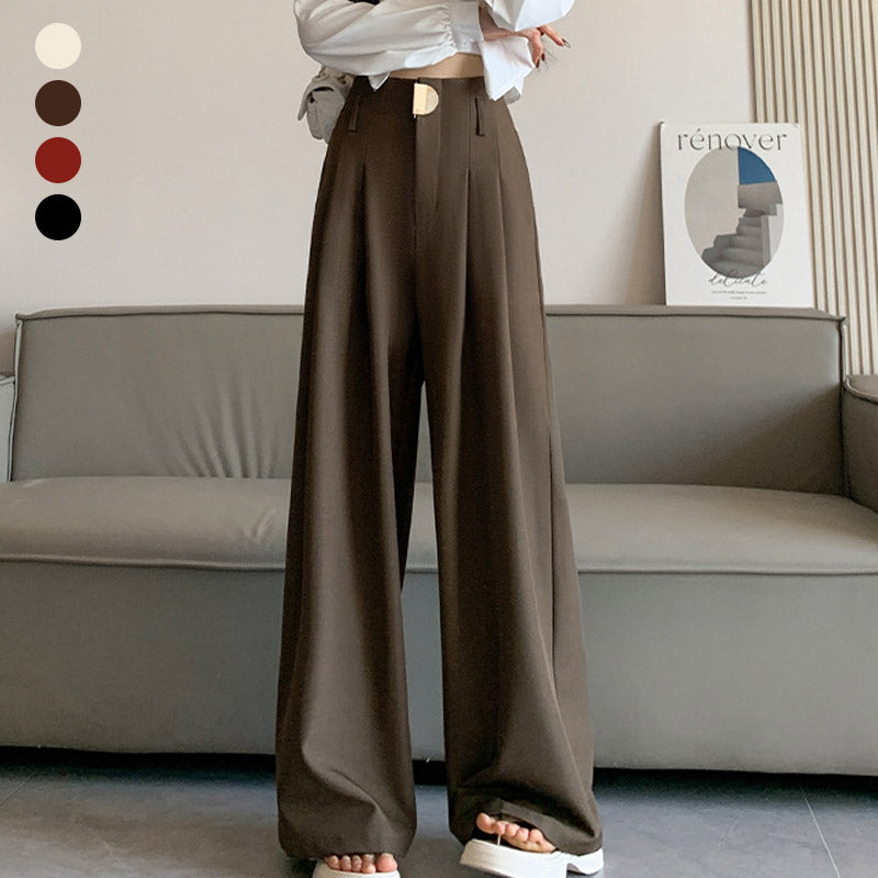 High-Waisted Wide-Leg Trousers