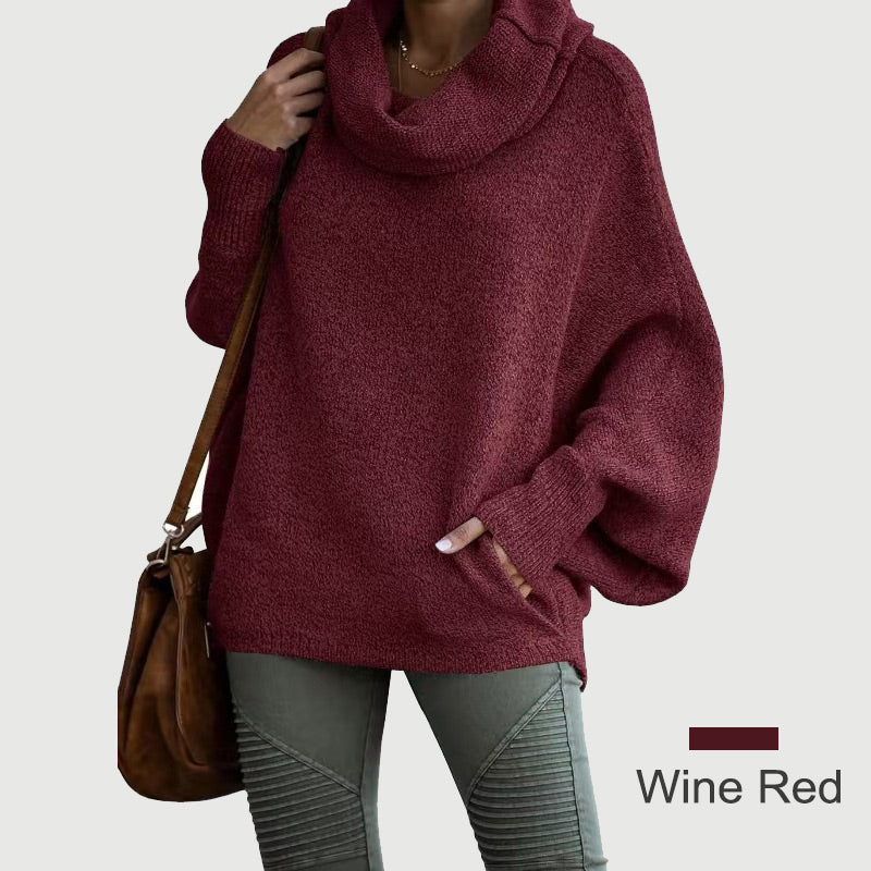 💥Black Friday Hot Sales - 49% OFF💥Women's Batwing Cowl Neck Sweater with Pocket - Buy two and get free shipping!