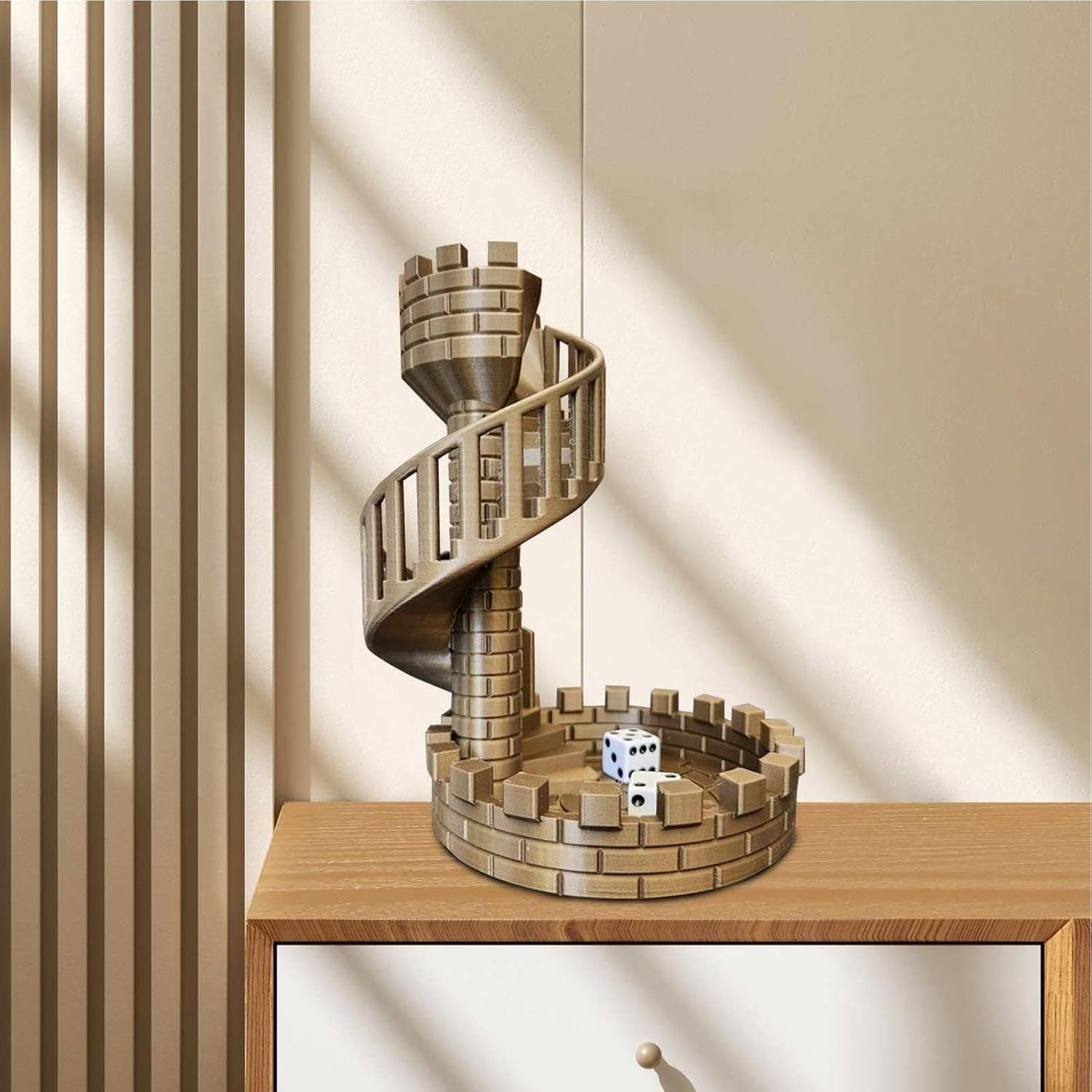 3D Printed Dice Tower – Board Game Accessory & Display Ornament