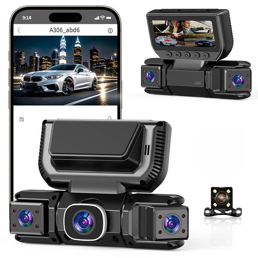 360° Car DVR WiFi 4 Channels Dash Cam Video Recorder