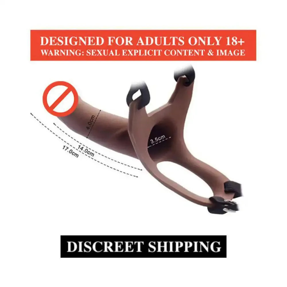 Hollow Strap-On Silicone Curved Dong with Adjustable Harness – Wearable Couples Wellness Accessory