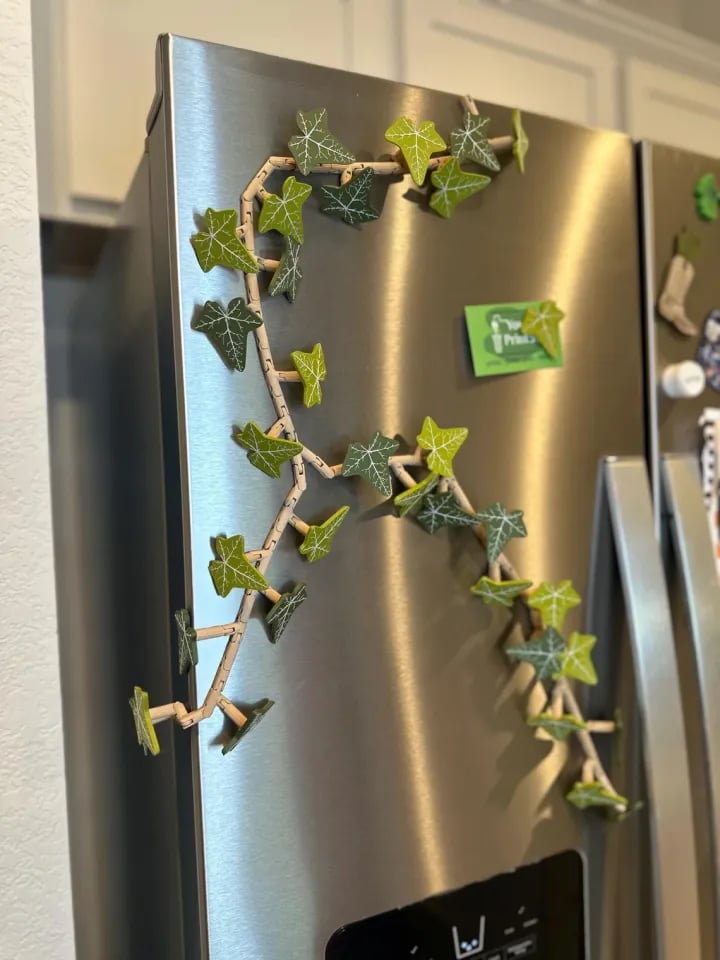 3D Ivy Fridge Magnets