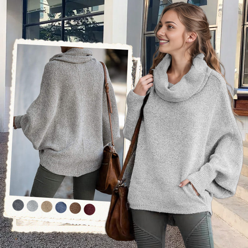 💥Black Friday Hot Sales - 49% OFF💥Women's Batwing Cowl Neck Sweater with Pocket - Buy two and get free shipping!