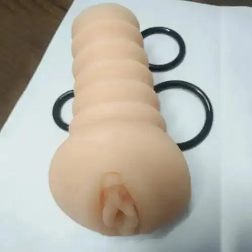 Soft Silicone Ribbed Massager for Men with Pressure Rings – Reusable Personal Wellness Sleeve
