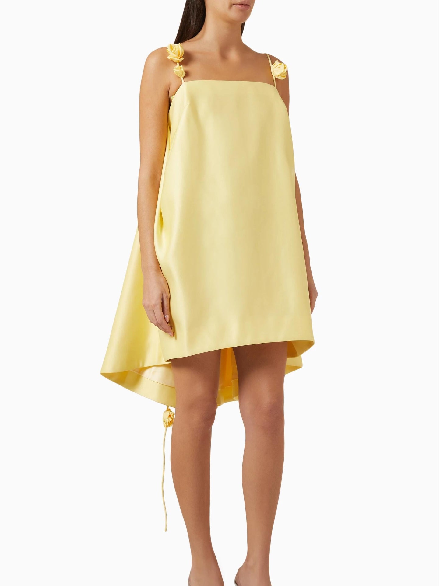 Backless 3D Rose Mini Dress