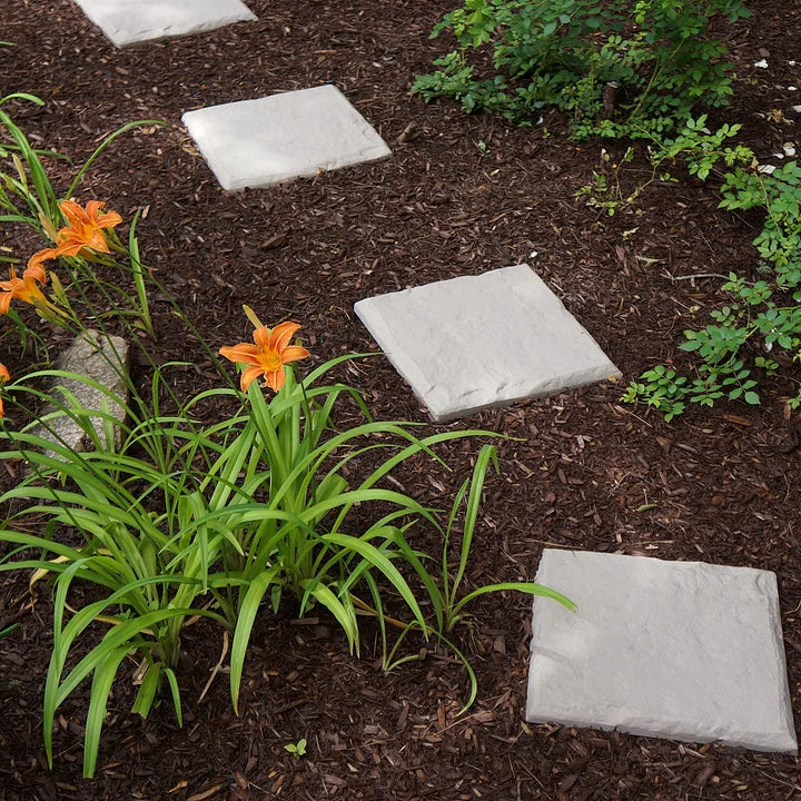 15.5' Decorative Stepping Stones That Stake Into The Ground