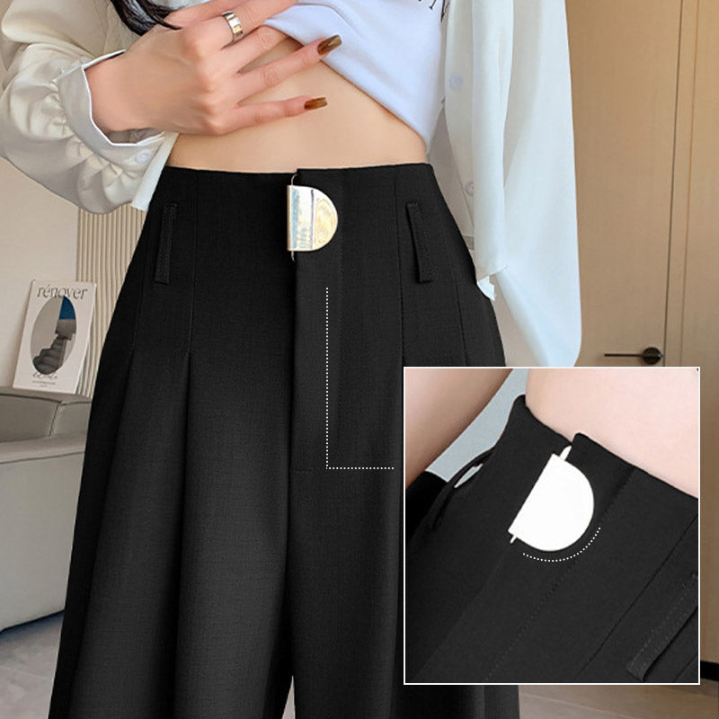 High-Waisted Wide-Leg Trousers