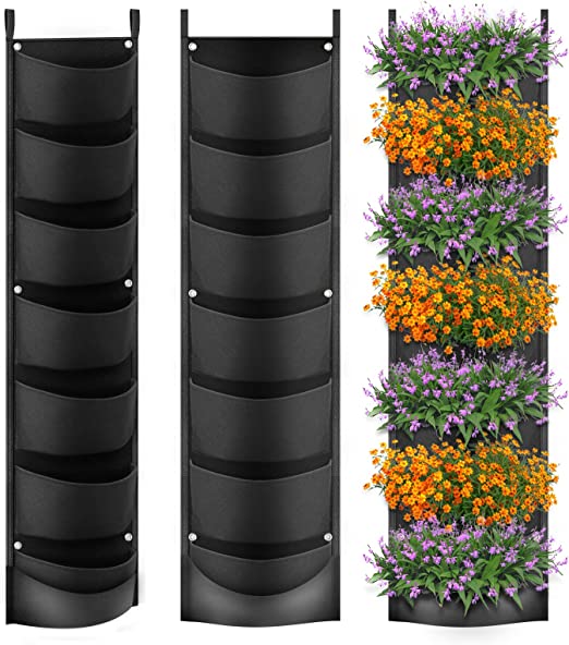 (🔥Promotion-SAVE 50% OFF)🌷7 Pockets Hanging Vertical Planter-BUY 3 GET FREE SHIPPING