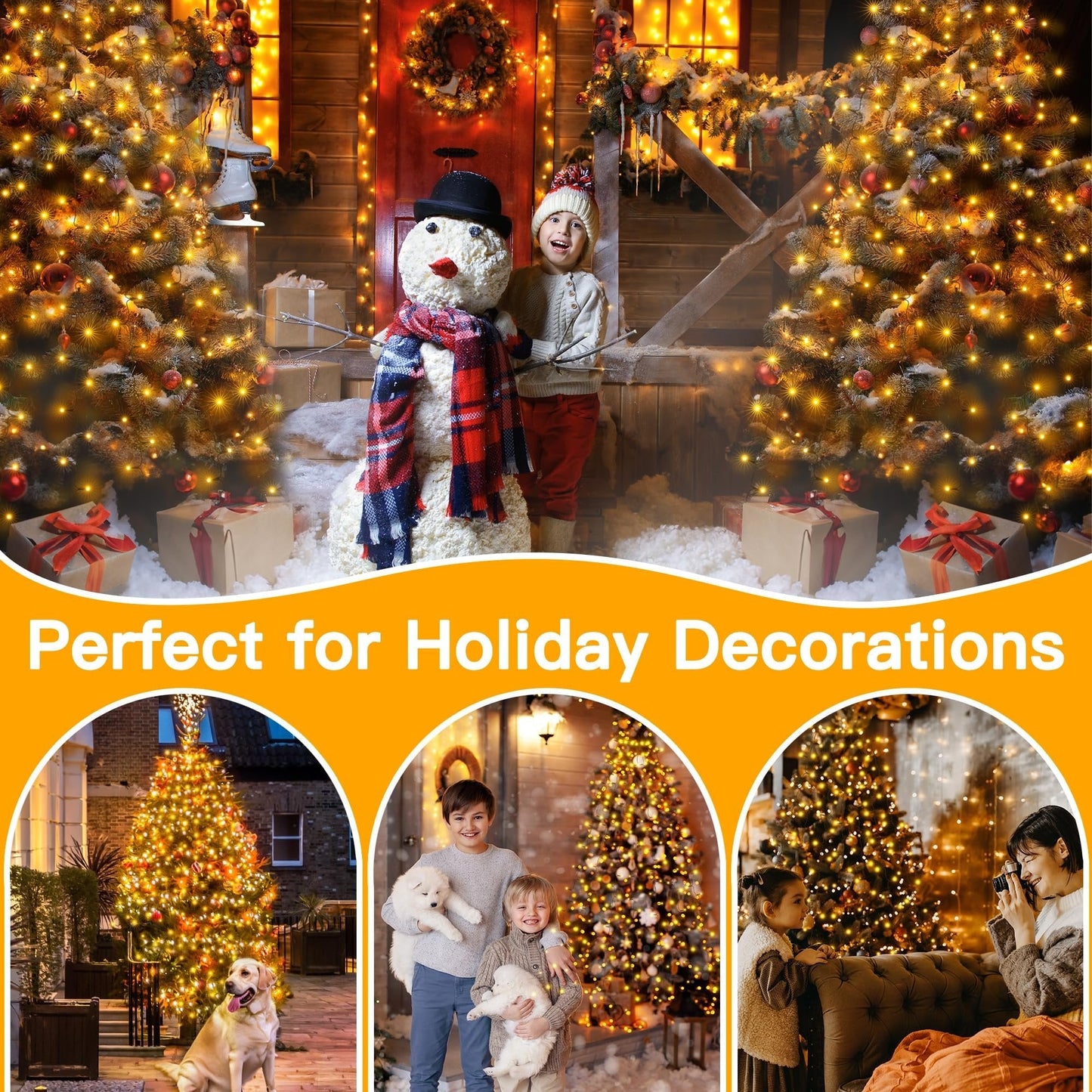 Christmas Pre-sale SALE🎄Christmas Tree Waterfall Lights with Ring