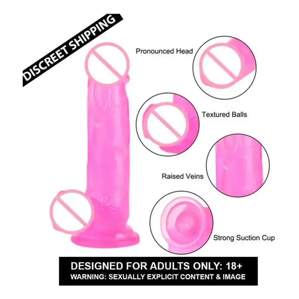 Jelly Suction Base Wellness Massager for Women – Soft TPE Personal Care Device (Random Color)
