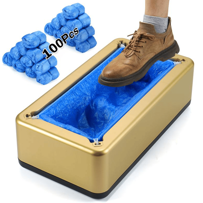 ✨Innovative and Effortless Design✨-Shoe Covers Dispenser with 100pcs Shoe Cover