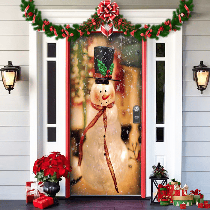 π2025 Christmas and Halloween front door decoration