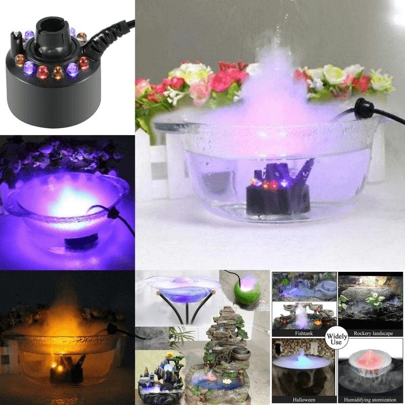 đ12 LED light Ultrasonic Mist Maker Fogger