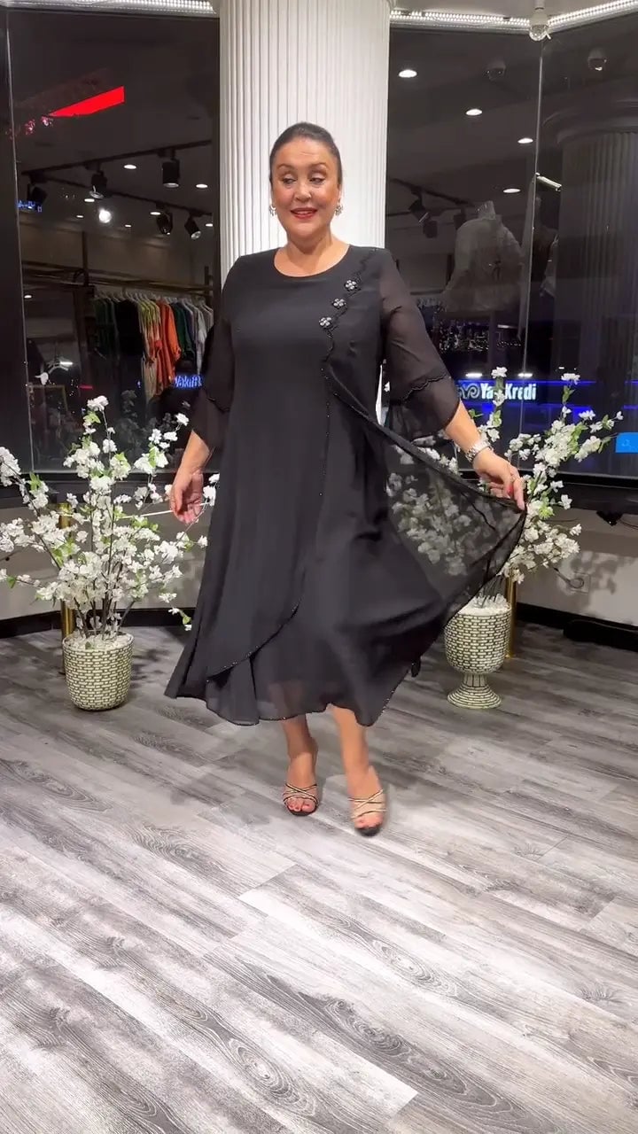 đź’•Women's chiffon solid color loose dress - Buy two and get free shipping!