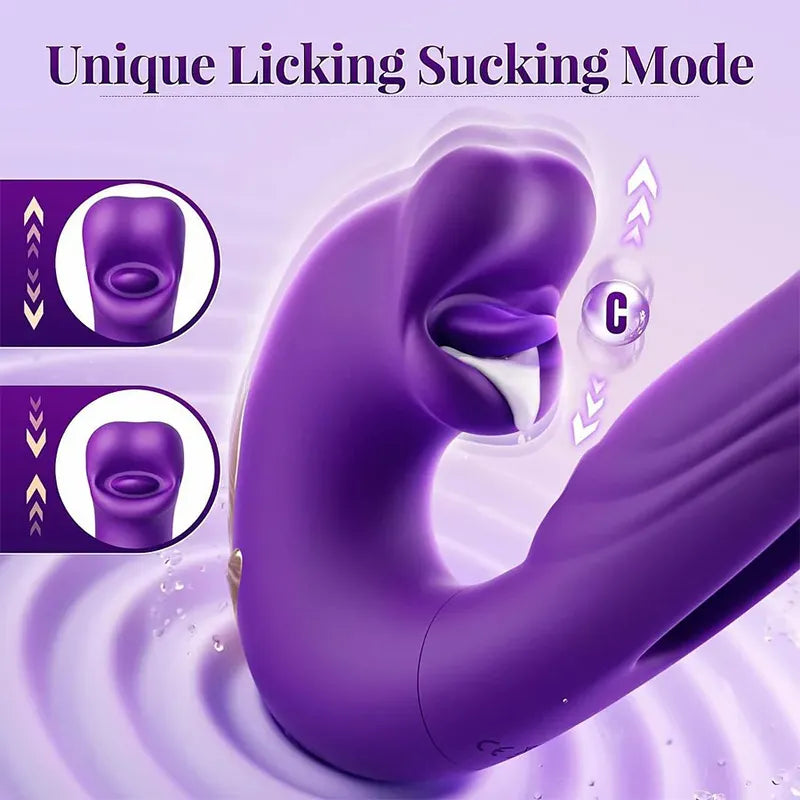 Upgraded LuvoraTM 4-in-1 Flapping & Licking Vibrator