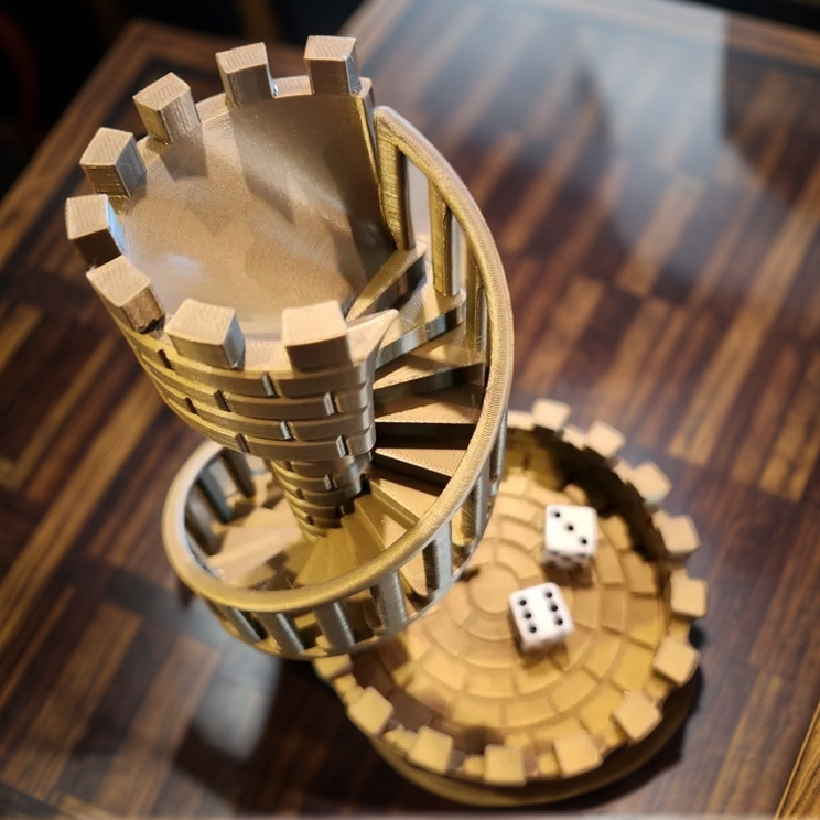 3D Printed Dice Tower – Board Game Accessory & Display Ornament
