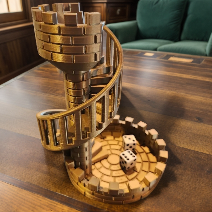3D Printed Dice Tower – Board Game Accessory & Display Ornament
