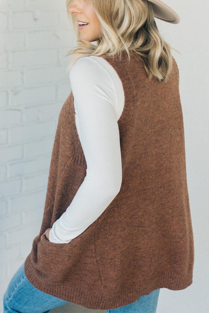Cozy Pocket Sweater Vest | Buy 2 Free Shipping