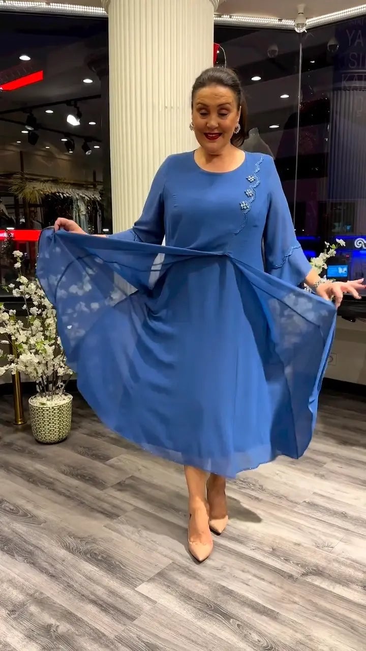 đź’•Women's chiffon solid color loose dress - Buy two and get free shipping!