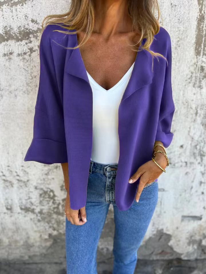 Casual Faux Suede Cardigan