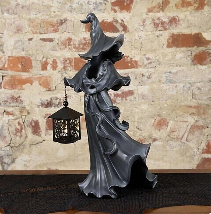 🧙♀️💫Hand-Painted Enchanting Witch Statue: The Guardian of Your Home (✨Same as in the video)