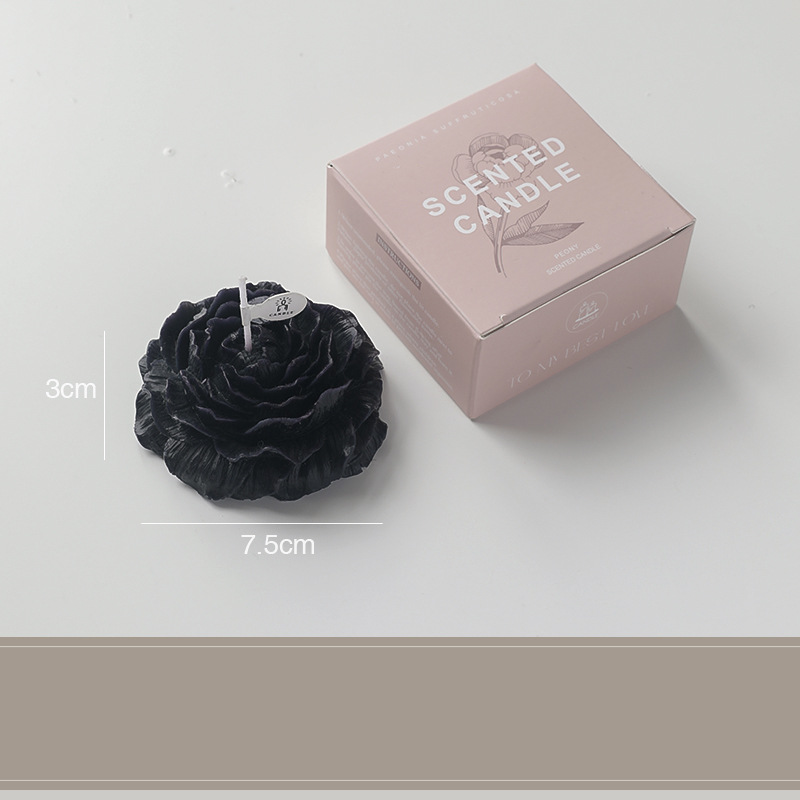 Souvenir candles, peony flower shaped gift ornaments, Valentine's Day, birthday flower scented candles