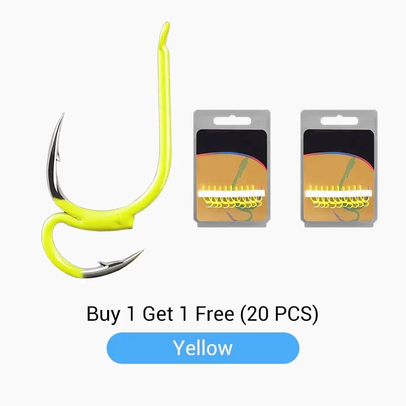 🎣 Classic and sharp double fishing hooks — High carbon steel with needle tip