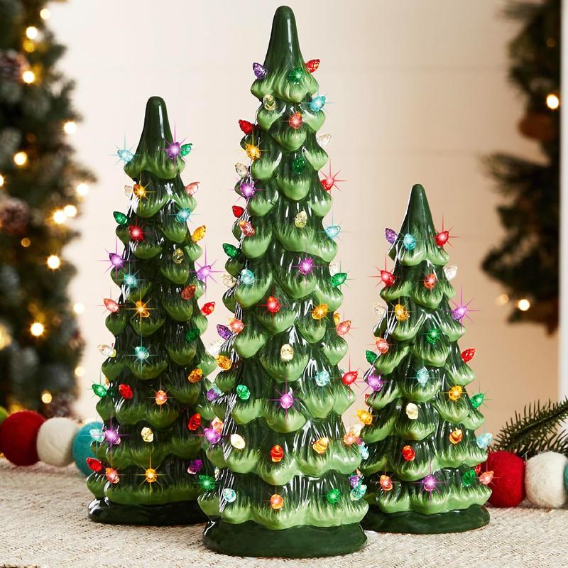 ððRetro Hand-Painted Tabletop Christmas Trees with Timer (â°Limited Quantities Available)