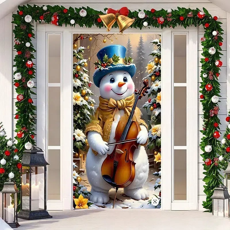 π2025 Christmas and Halloween front door decoration