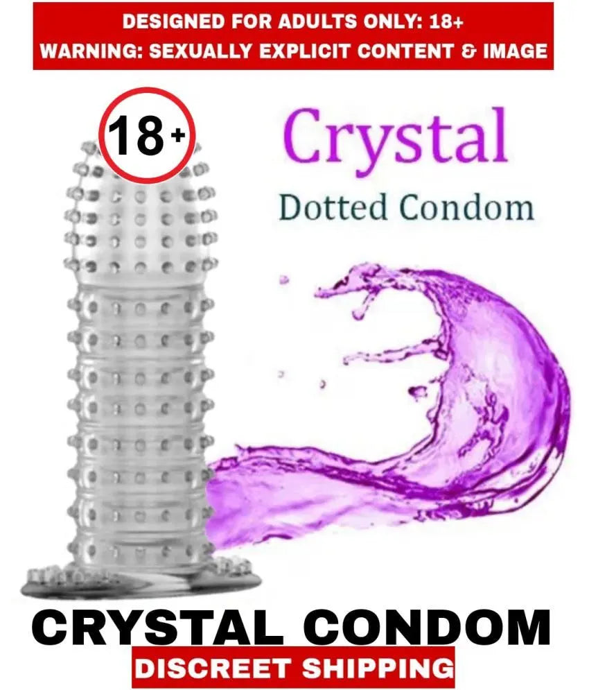 Crystal 6 Inch Reusable Silicone Sleeve Condom – Stretchable Washable Sleeve (Pack of 2)