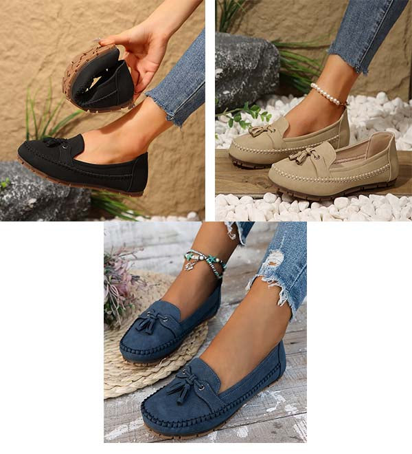 🔥Comfortable soft loafers for women in vintage style with bow