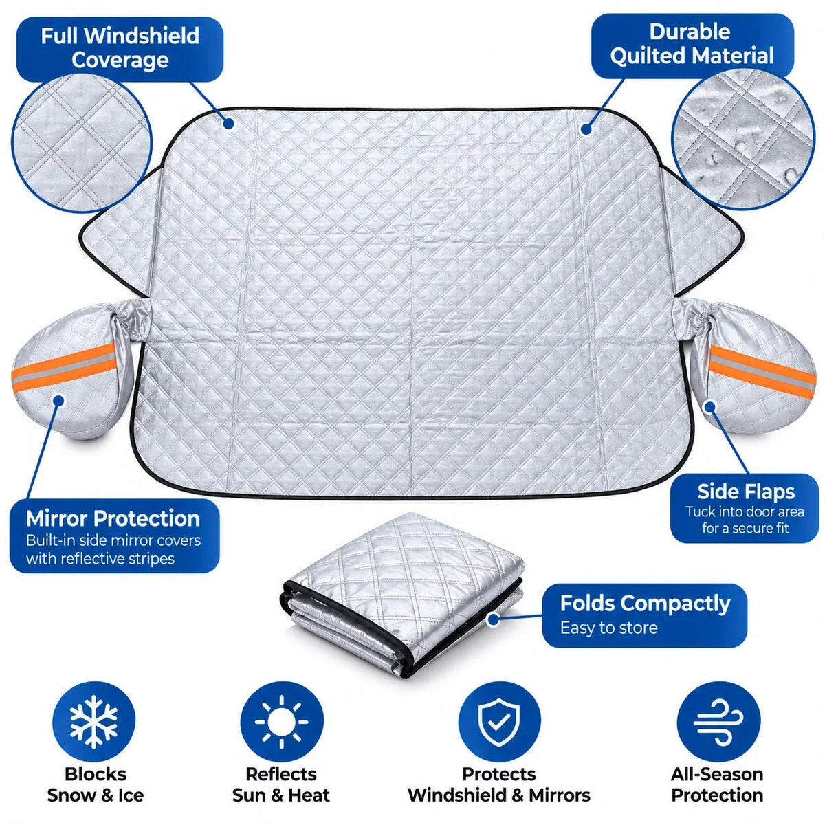 š All-Season Windshield Cover | Snow, Frost, Sun & Debris