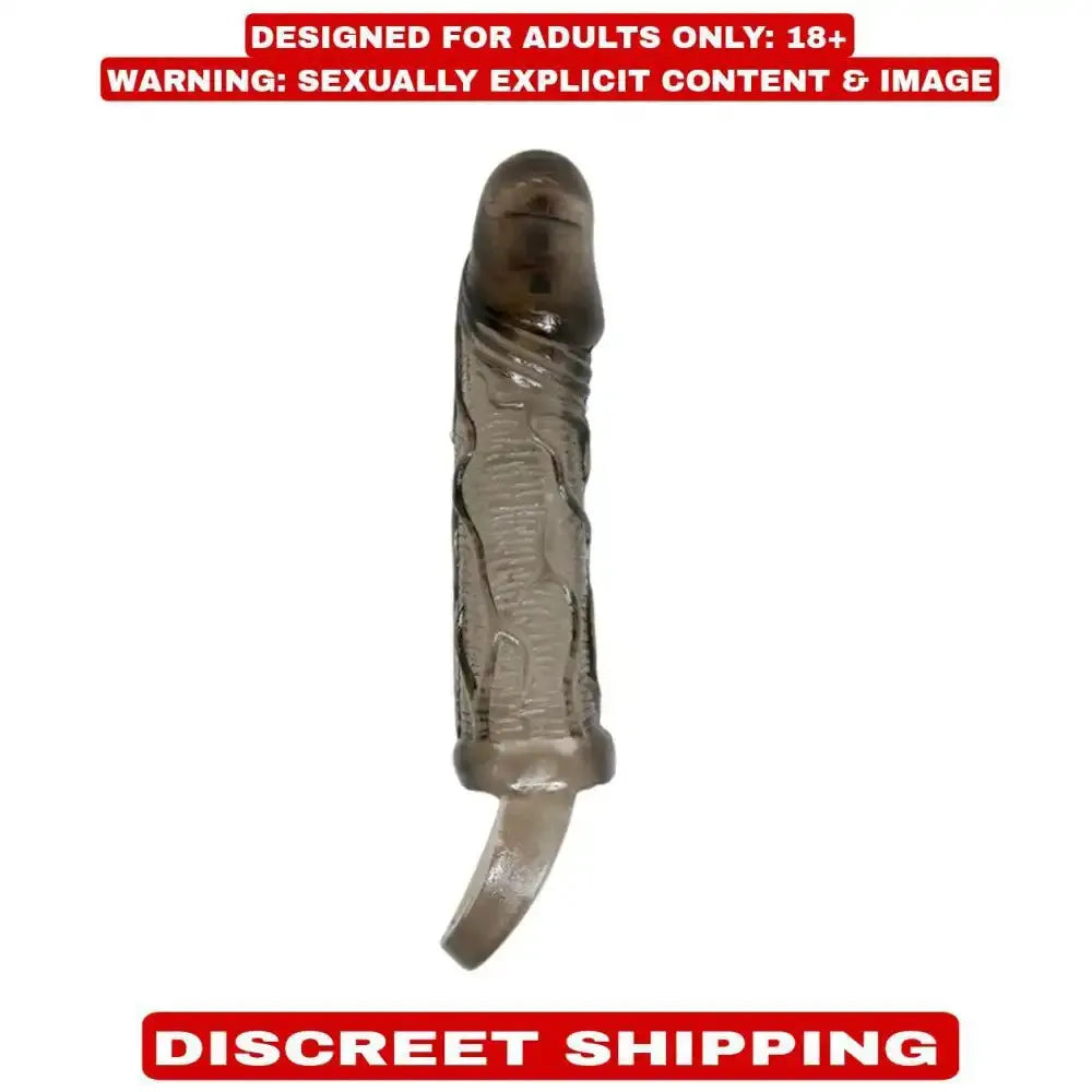 Reusable Silicone Vibrating Sleeve for Men – Textured Personal Wellness Accessory