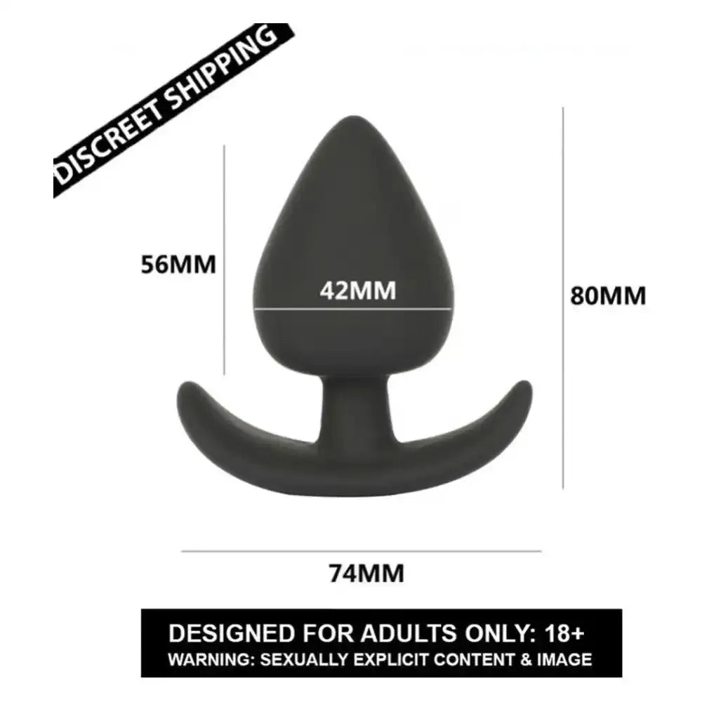 Premium Silicone Butt Plug – Ergonomic Tapered Design for Adults (Black)