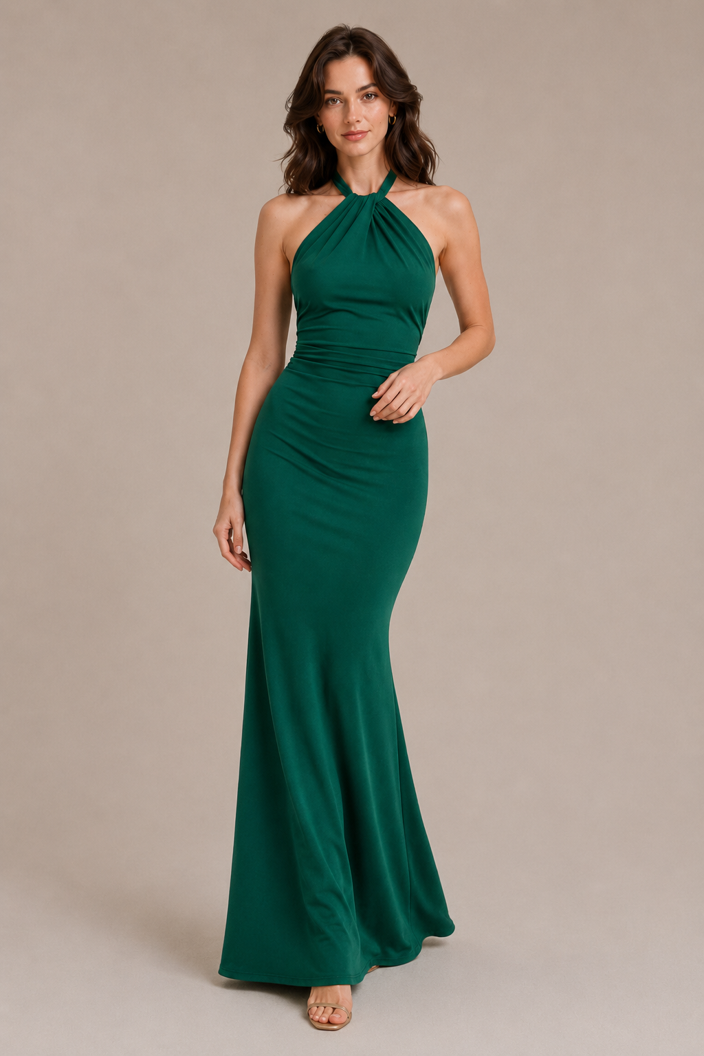 Slinky Halter Maxi Dress