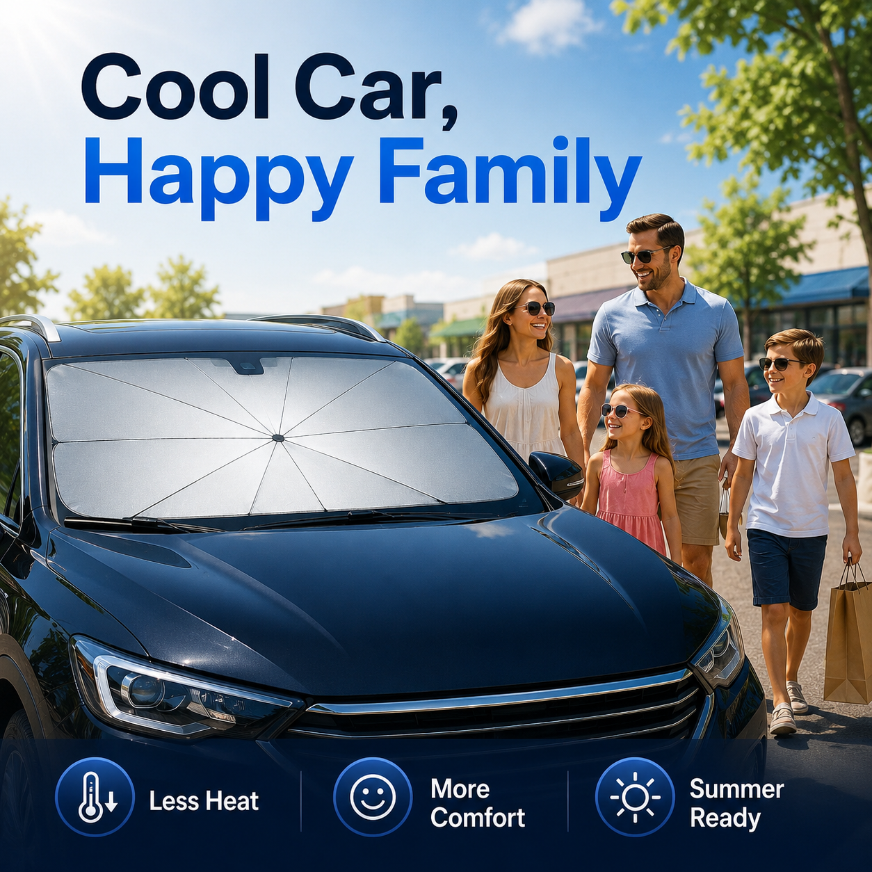 ✨️2026 Upgraded Car Windshield Sun Shade Umbrella