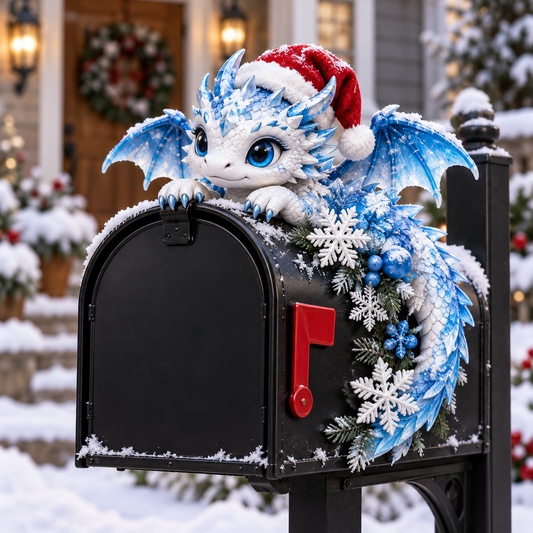 ๐๐ Christmas Dragon Mailbox Topper โ Festive Outdoor Holiday Decor โจ