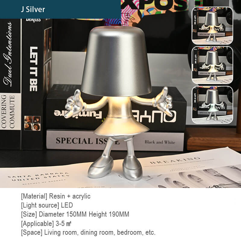 Little Golden Man Touch Charging Desk Lamp