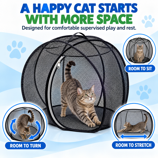 ๐ฑ๐ฟ FreshAir Cat Havenโข โ Pop-Up Mesh Playpen