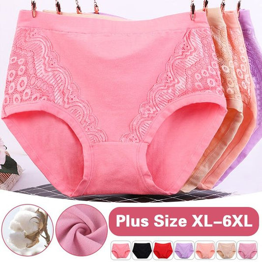 2024 Plus Size High Waist Leak Proof Cotton Panties