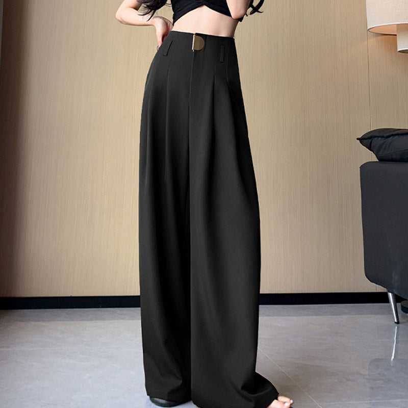 High-Waisted Wide-Leg Trousers