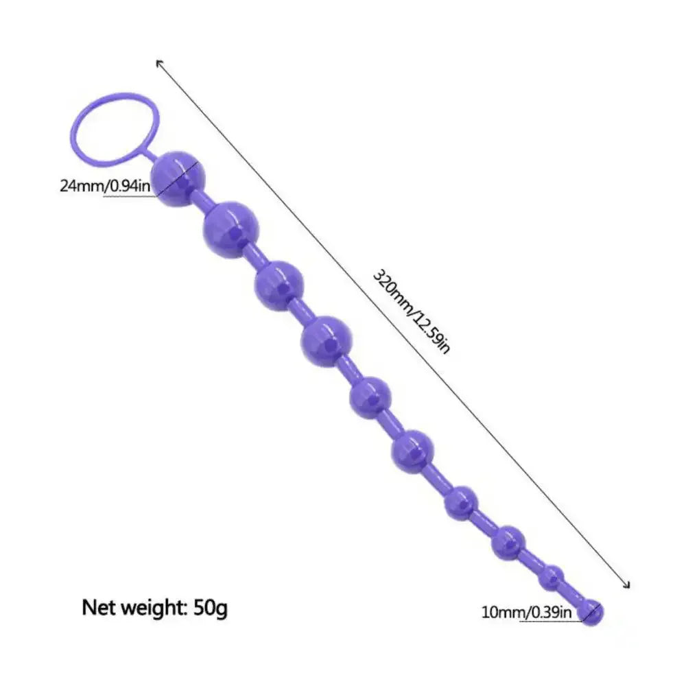 10 Inch Flexible Vibrating Beads Massager – Multicolor Personal Wellness Device