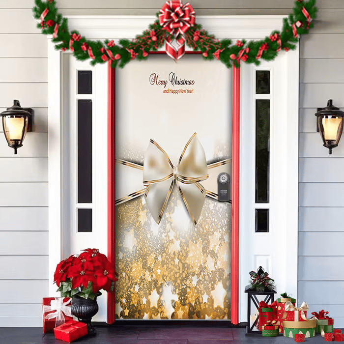 π2025 Christmas and Halloween front door decoration