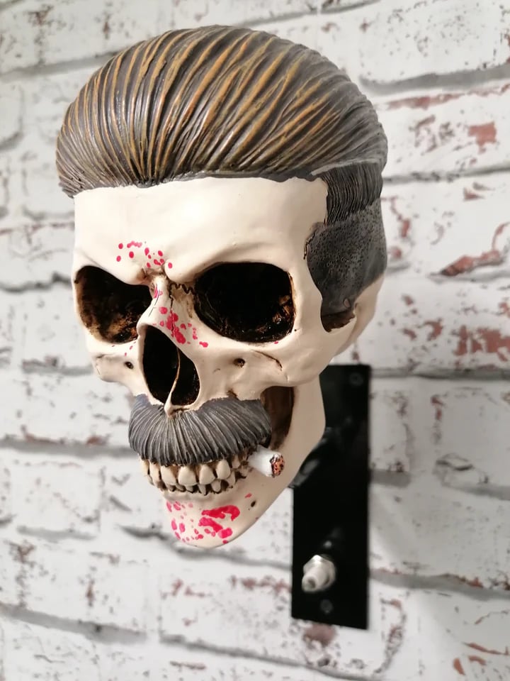 🏴☠️Skull holder for motorcycle helmet and jacket🎁 2025 New Models!