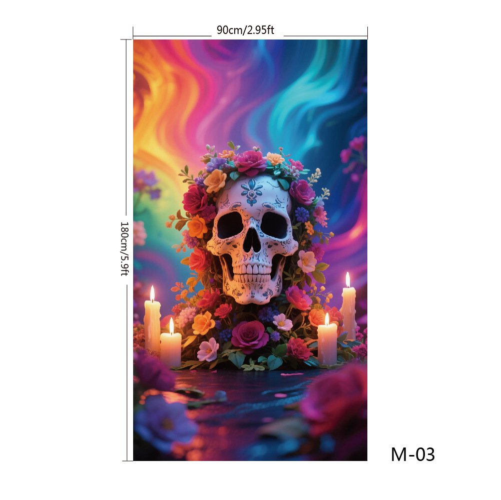 π2025 Christmas and Halloween front door decoration