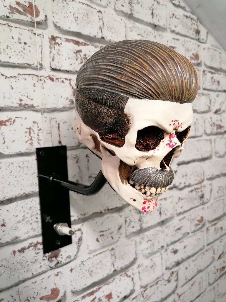 🏴☠️Skull holder for motorcycle helmet and jacket🎁 2025 New Models!