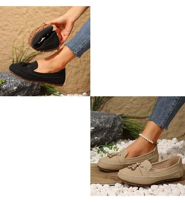 🔥Comfortable soft loafers for women in vintage style with bow