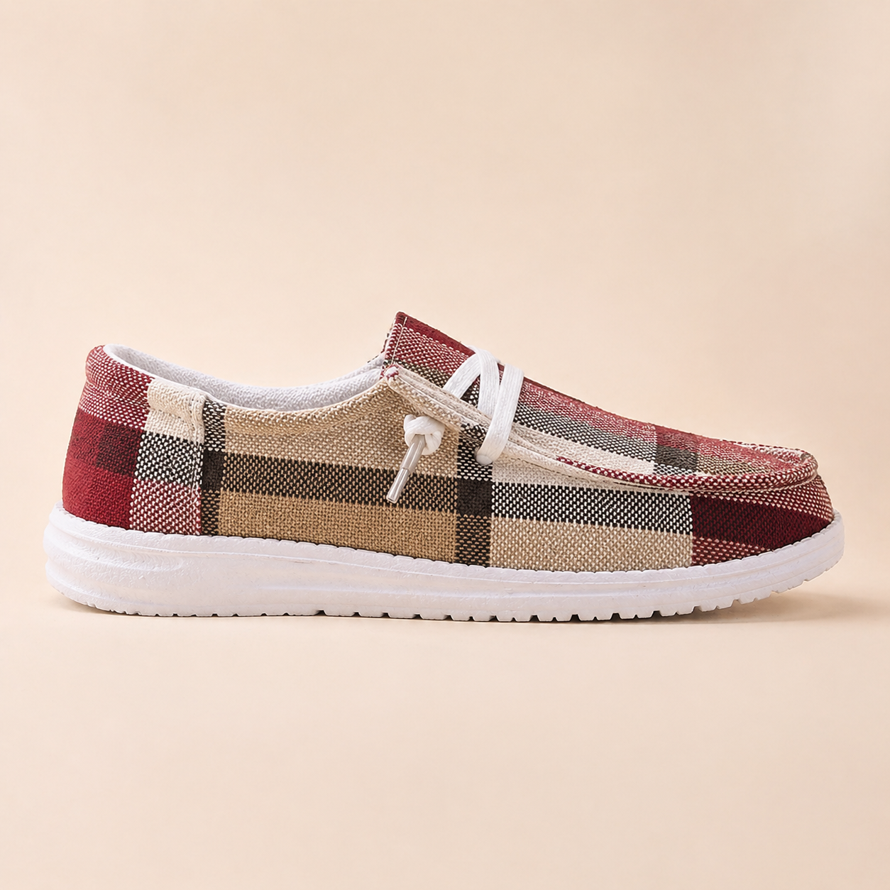 Round-toe lace-up casual shoes