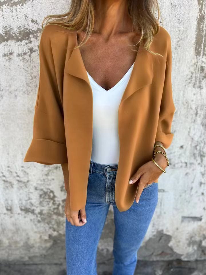 Casual Faux Suede Cardigan