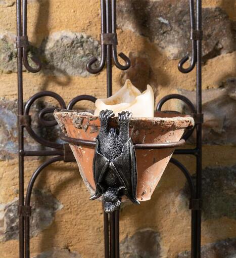 Bronze Bat Pot Buddy, Pot Hanger, Bat Gifts, Gift Boxed(11 x 5.5 x 4.5 cm)